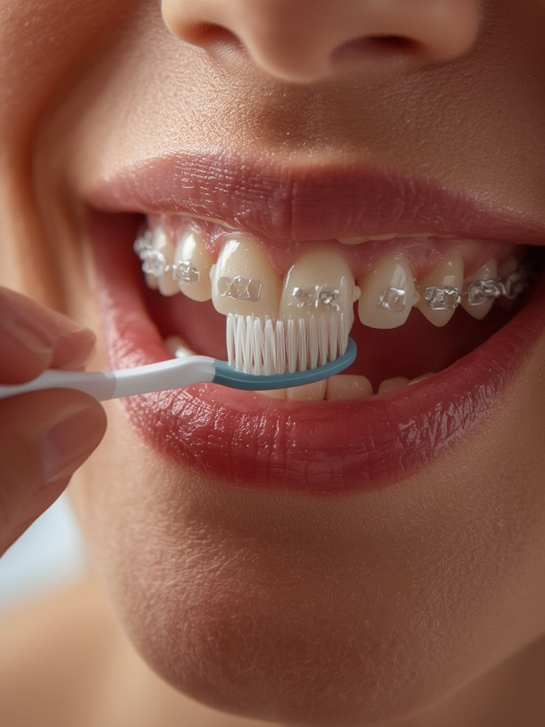 interdental brushes in action