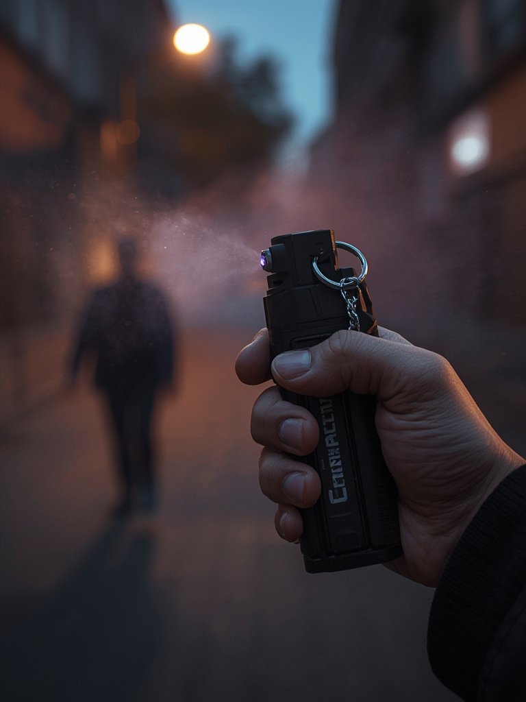 pepper spray in action