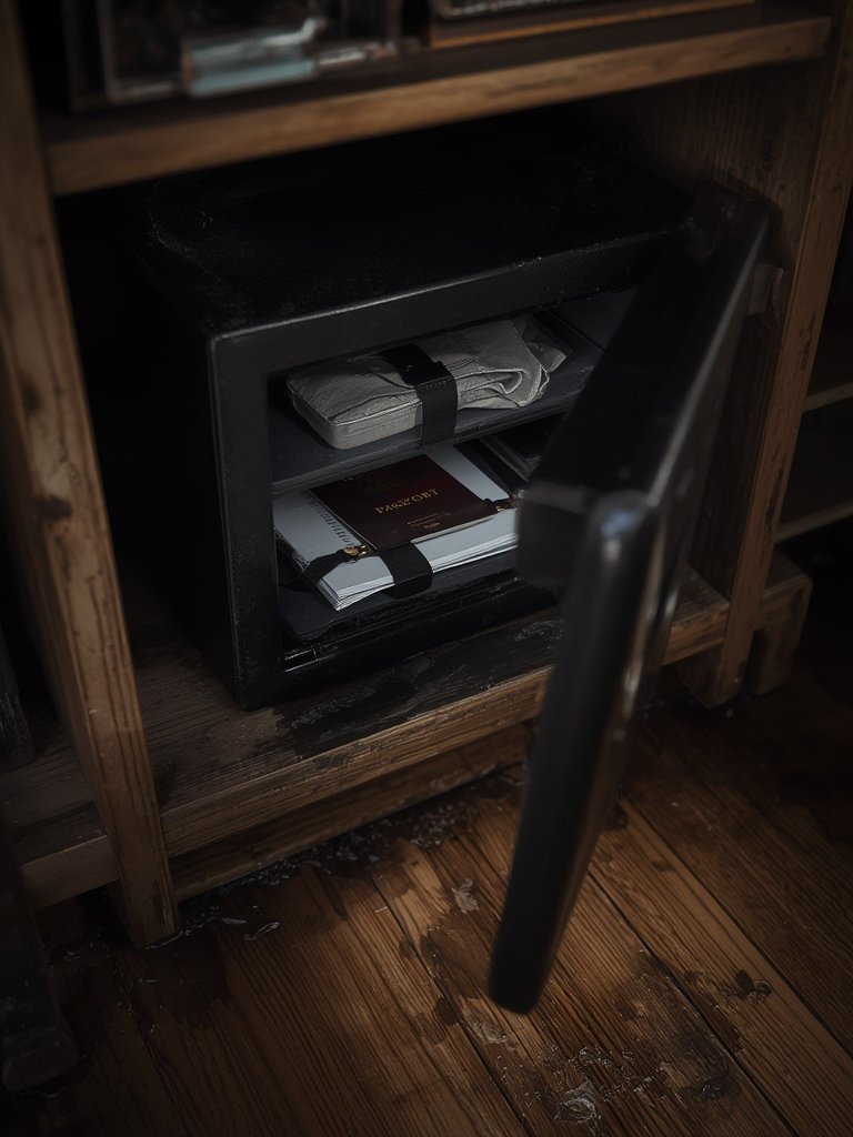 fireproof safe in action