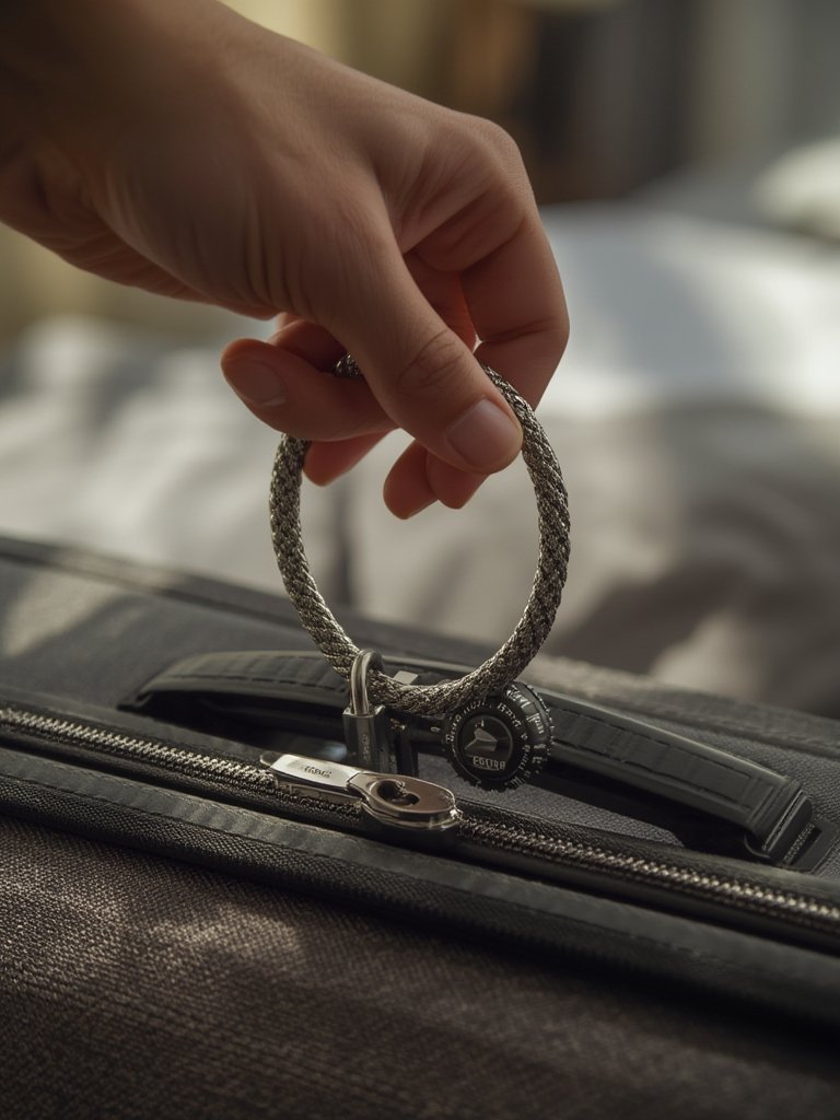 luggage lock in action