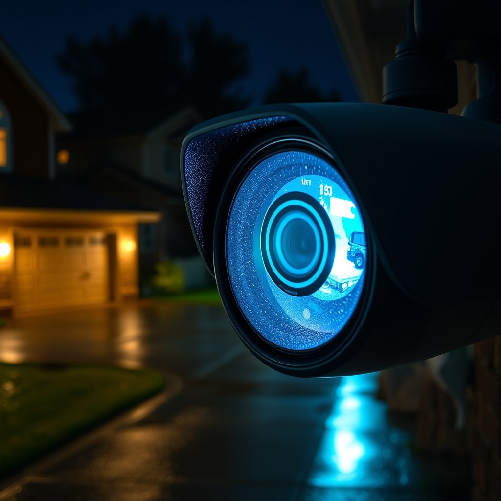 security camera in action