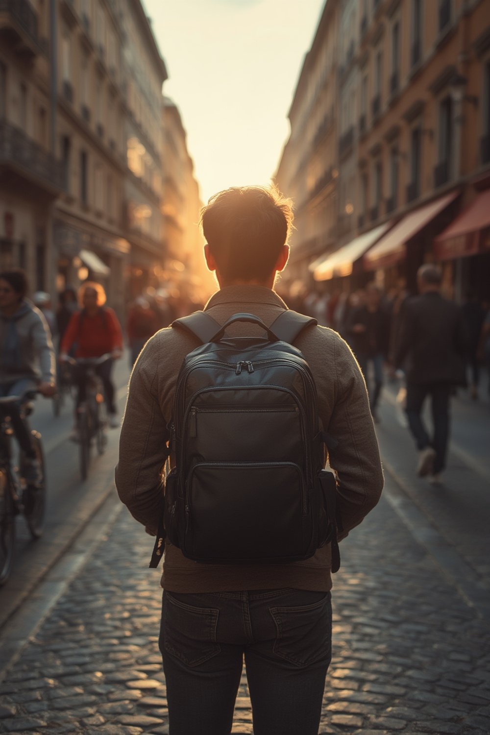 anti-theft travel backpack - Illustration 1