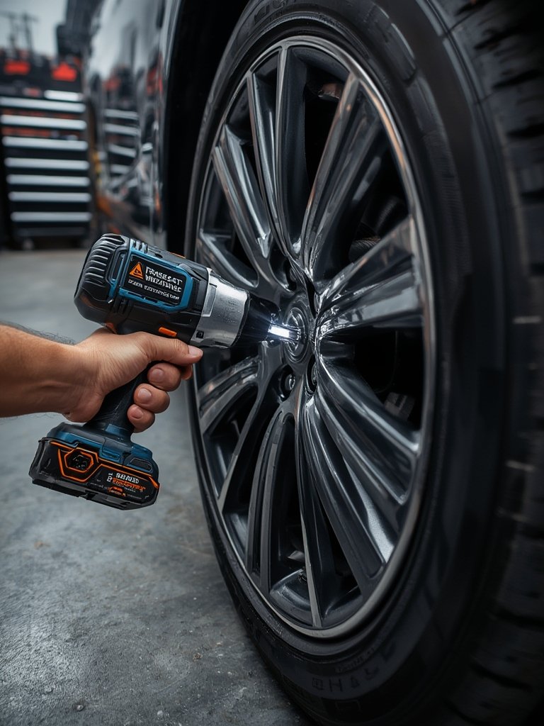 impact wrench in action