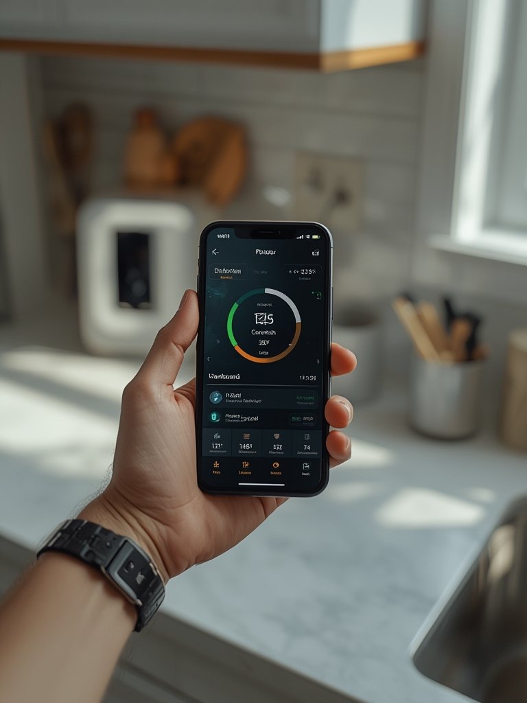 radon detector in action