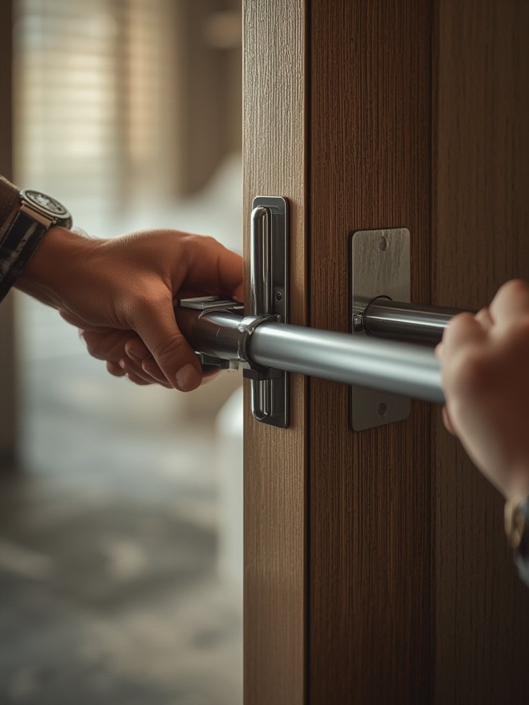 door barricade bar for travel - Illustration 2