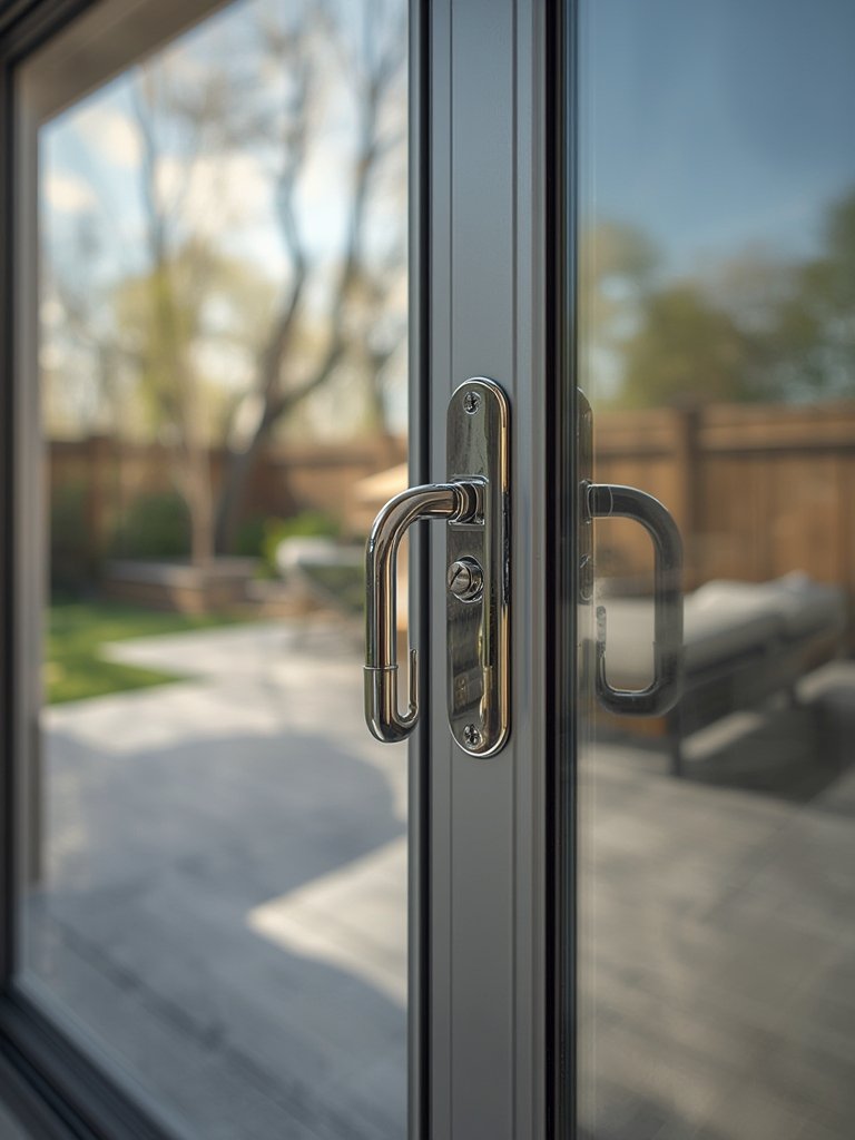 patio lock in action