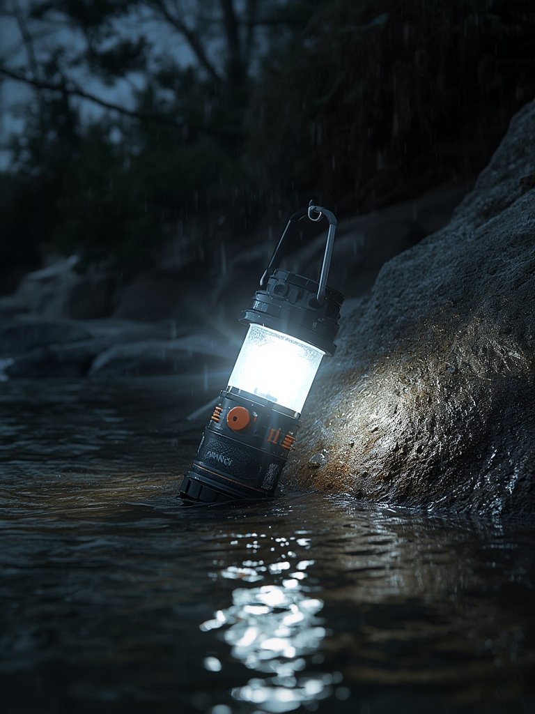 floating lantern in action