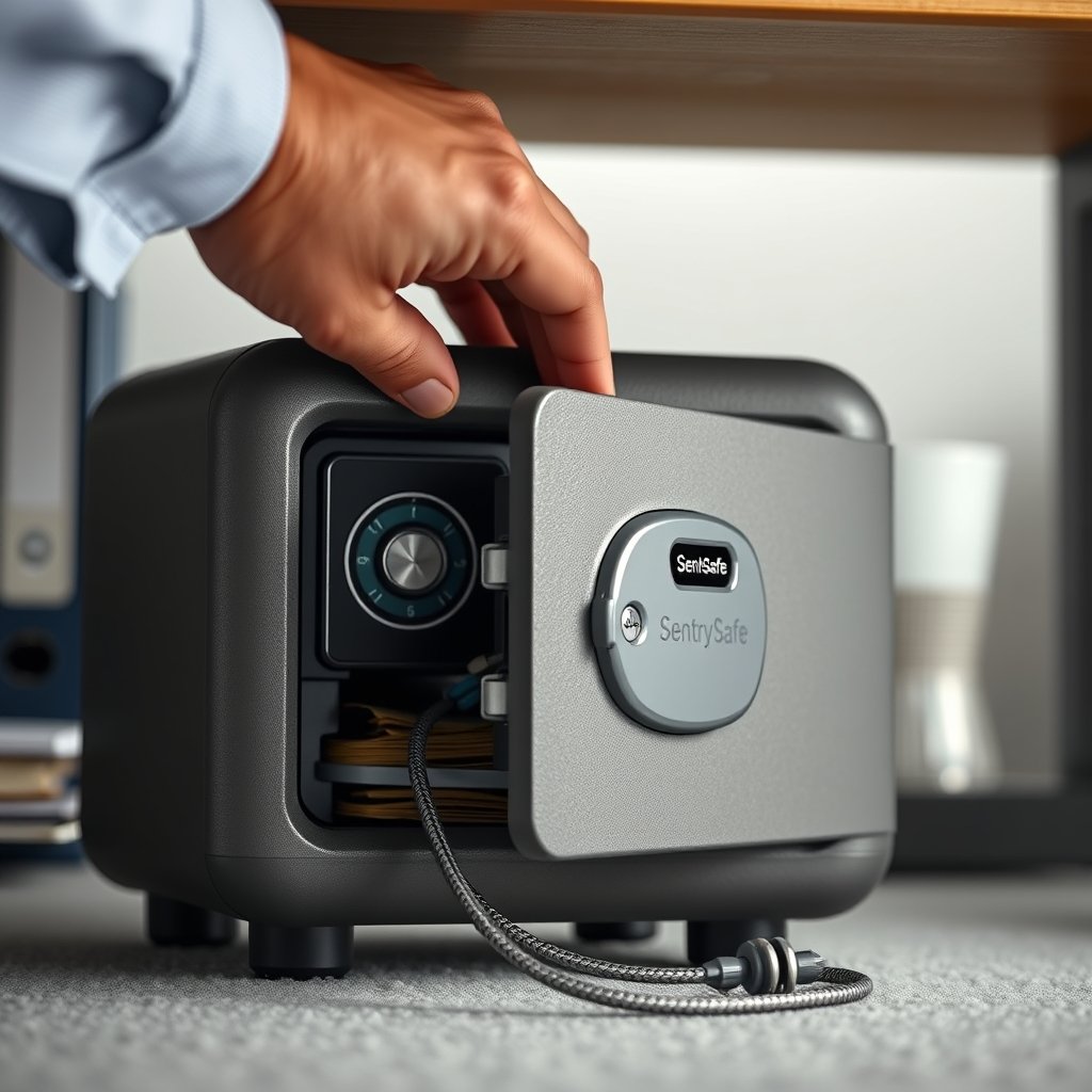 small safe in action