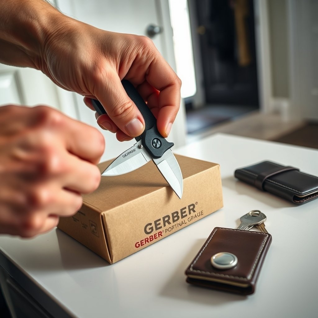 utility knife in action