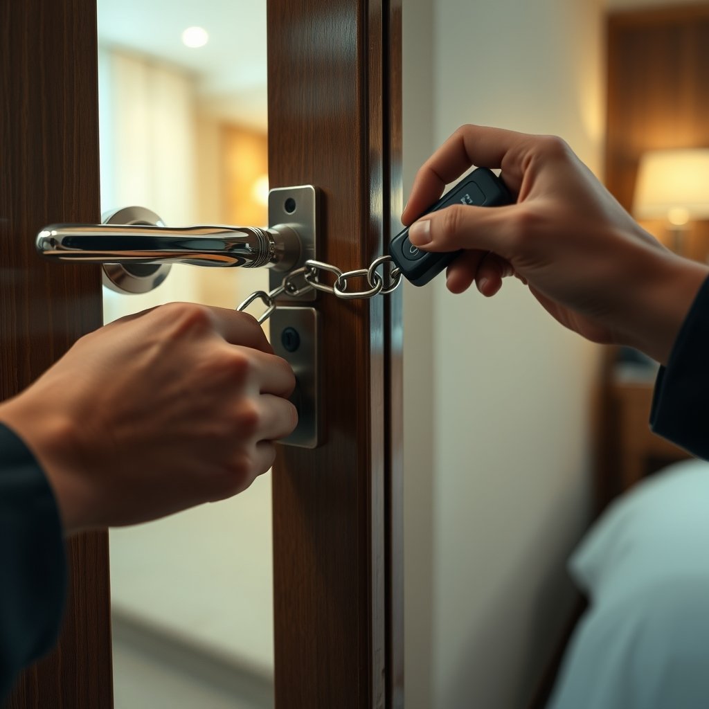 how to stay safe in a hotel room - Illustration 2