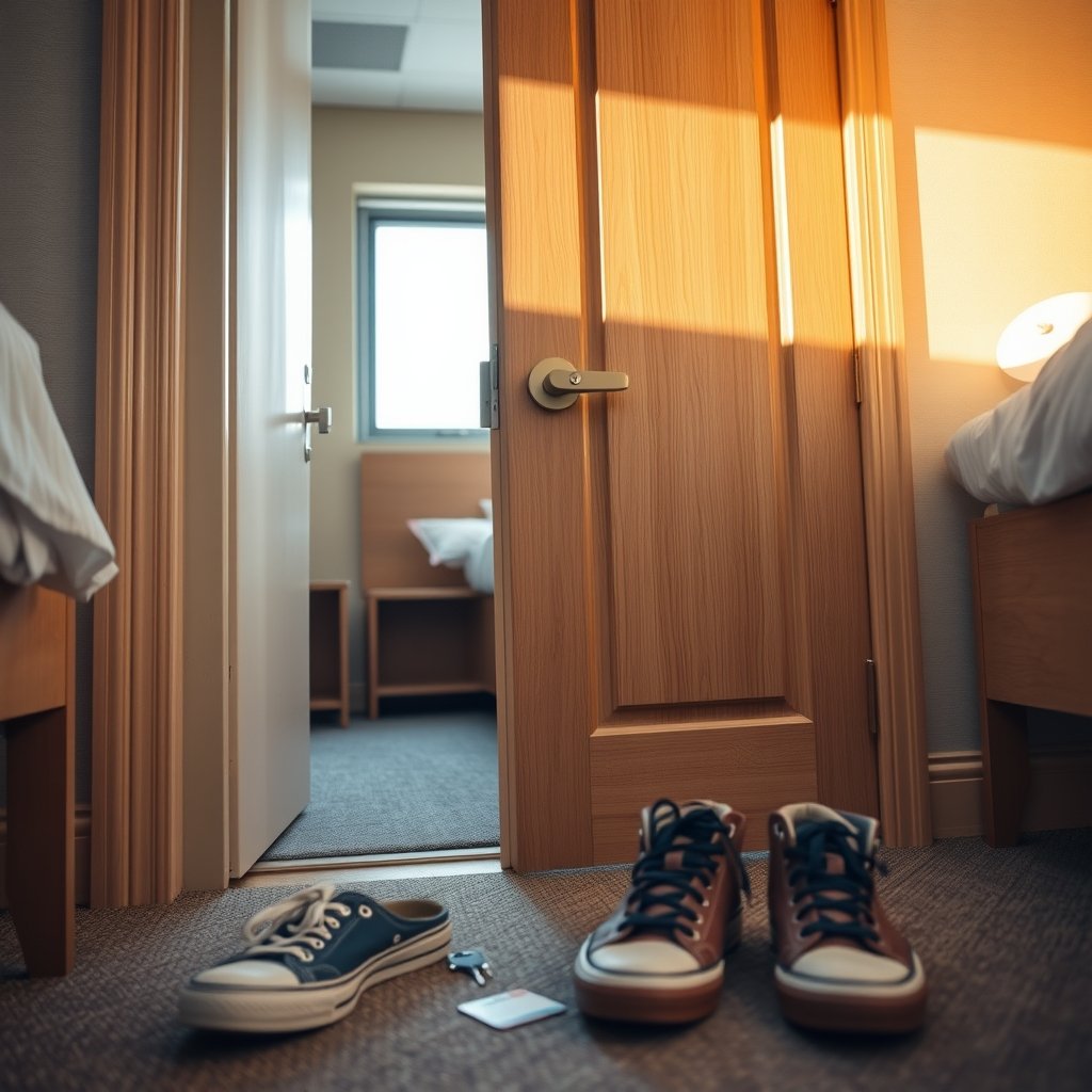 door alarm in action