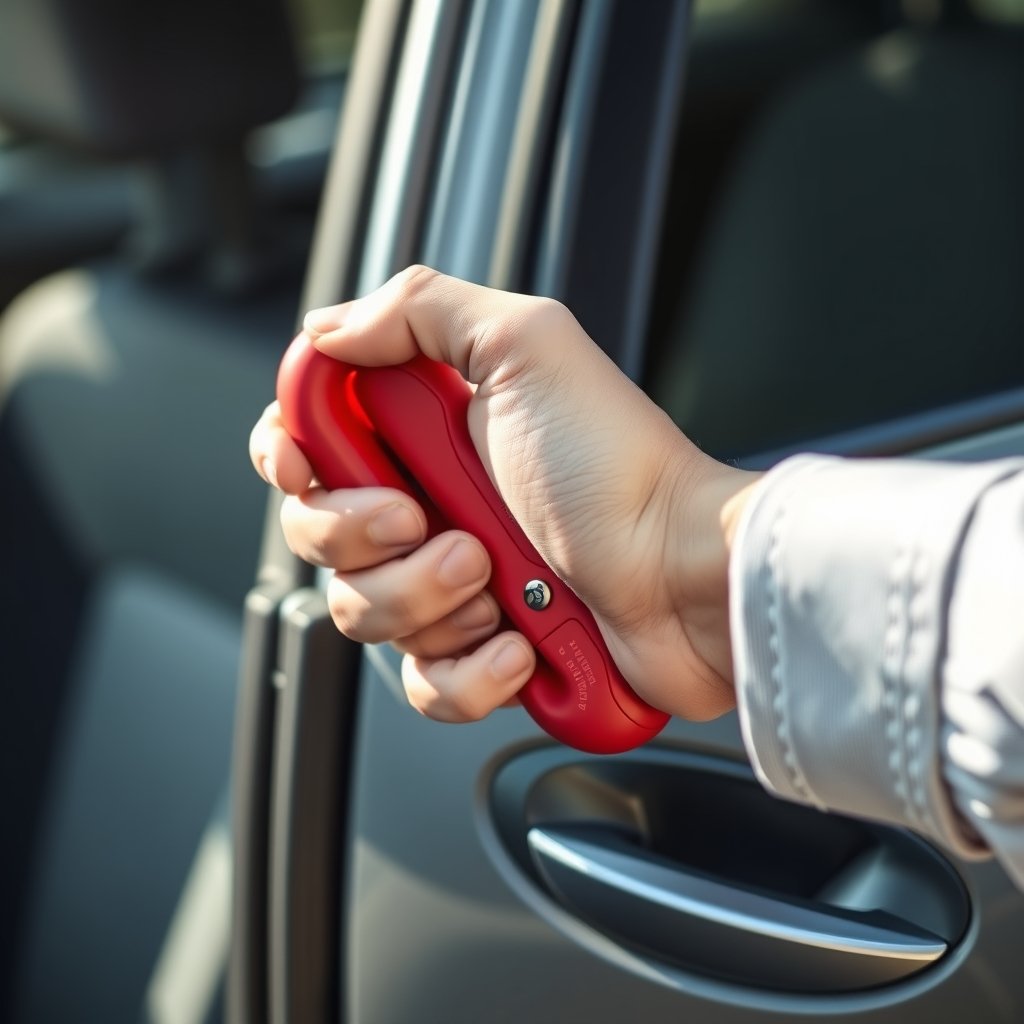 car handle in action