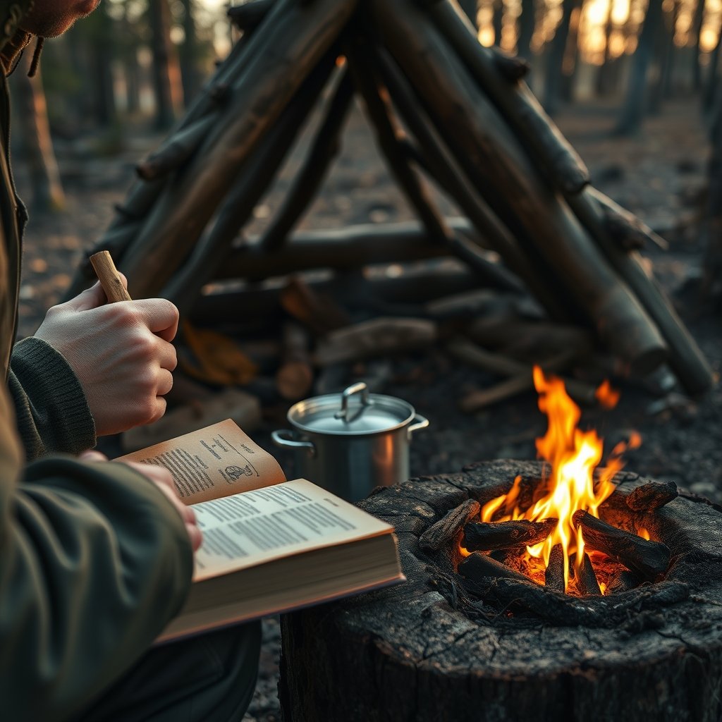 bushcraft books in action