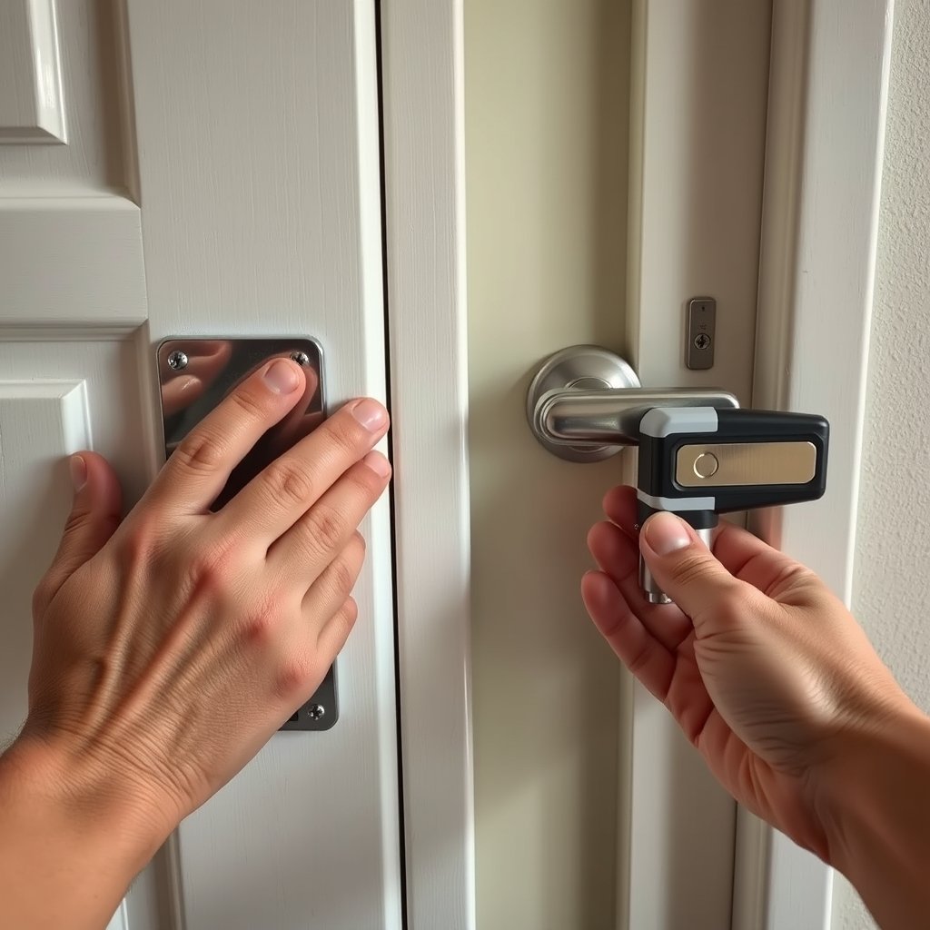 door wedge vs door lock travel - Illustration 2
