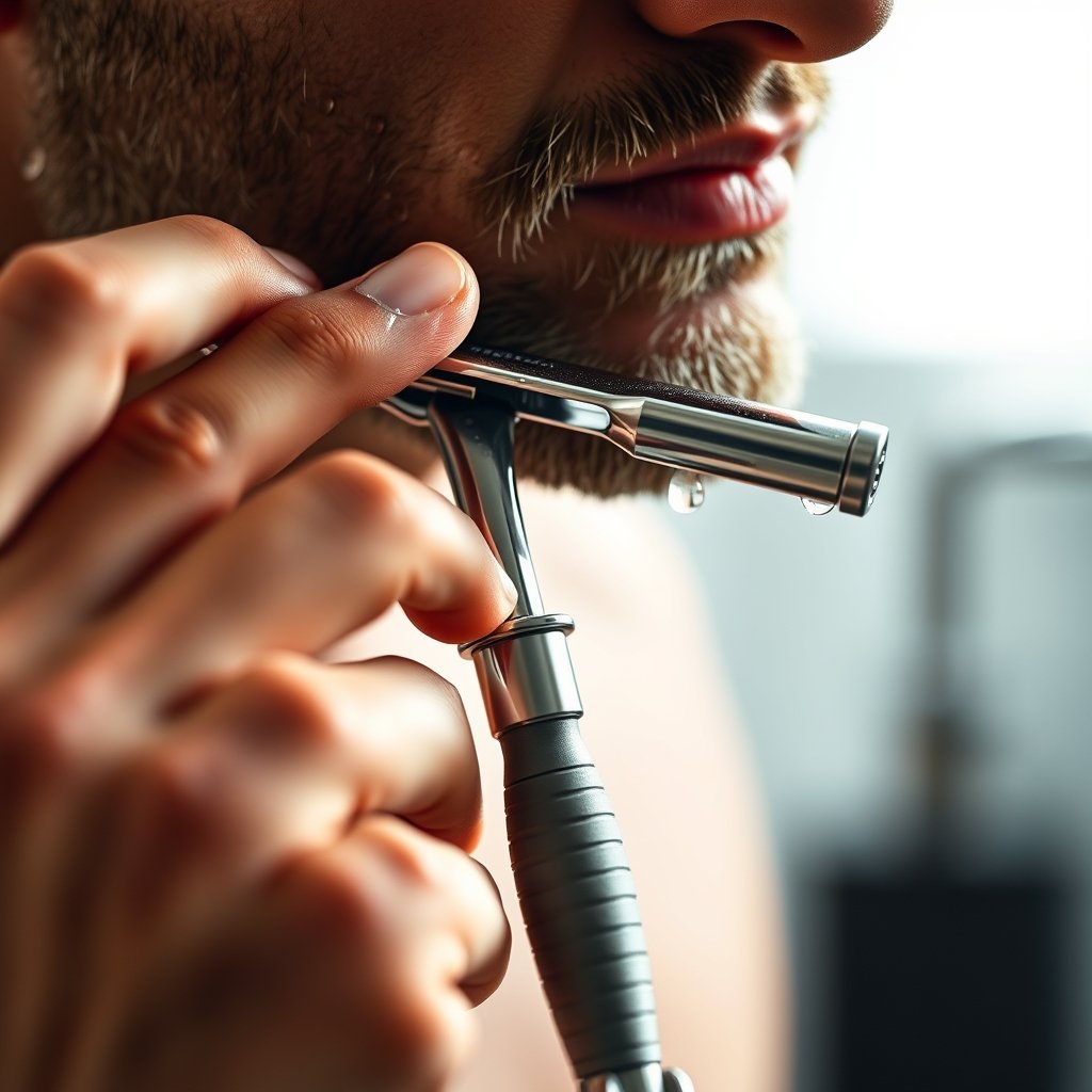adjustable razor in action
