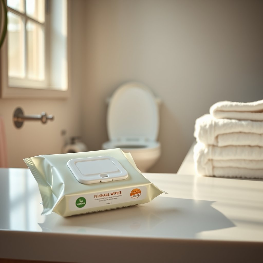 flushable wipes product view