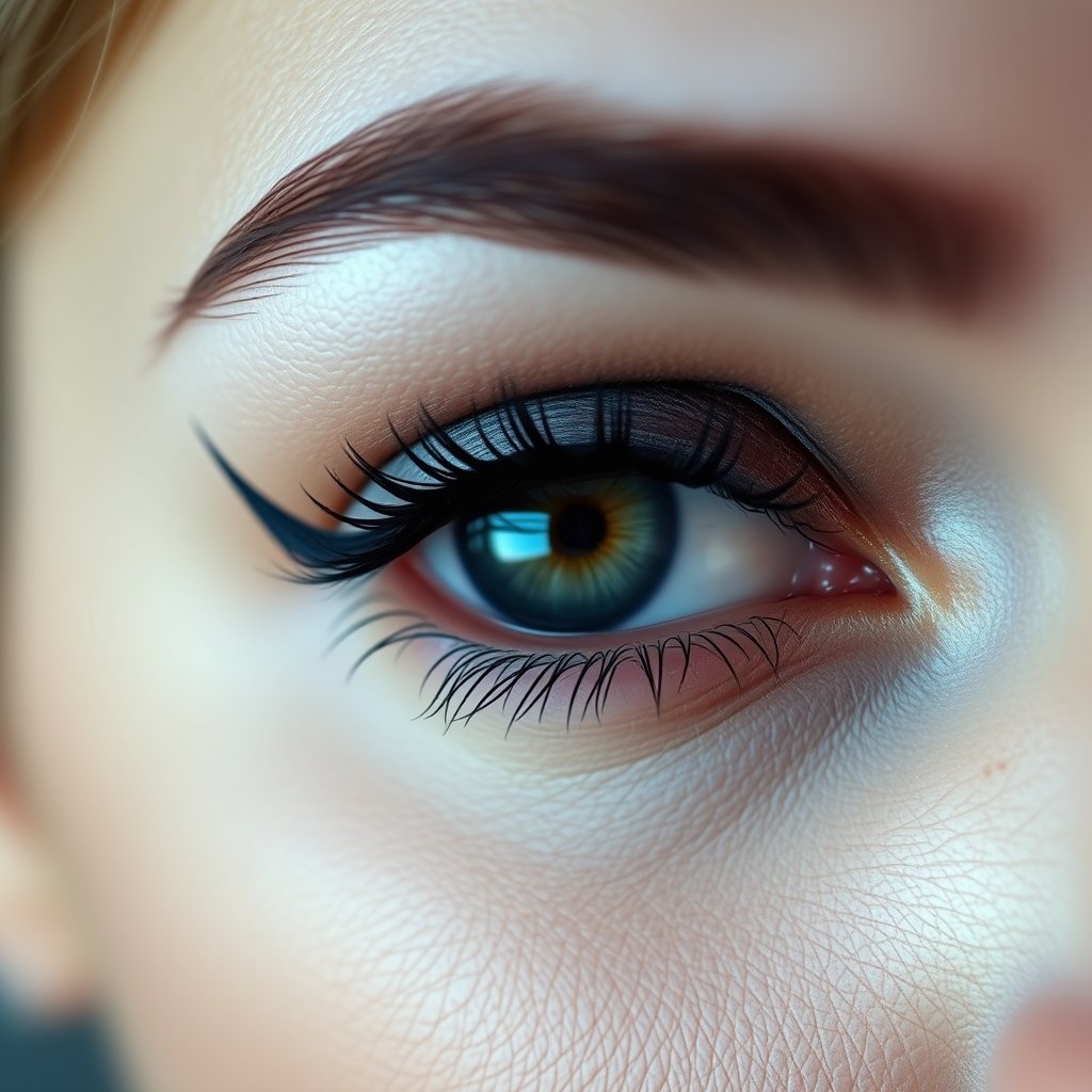 waterproof eyeliner in action