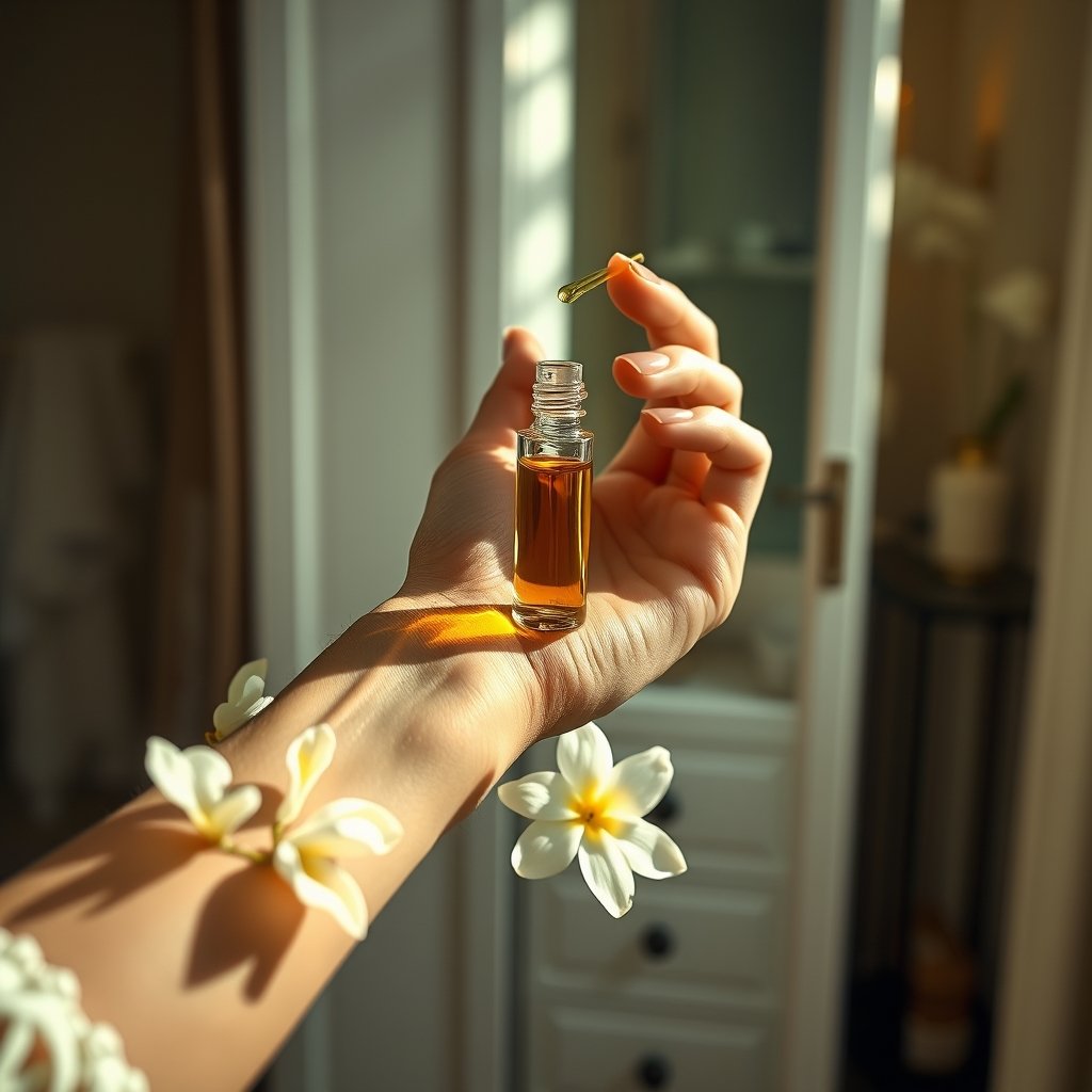 musk perfume in action