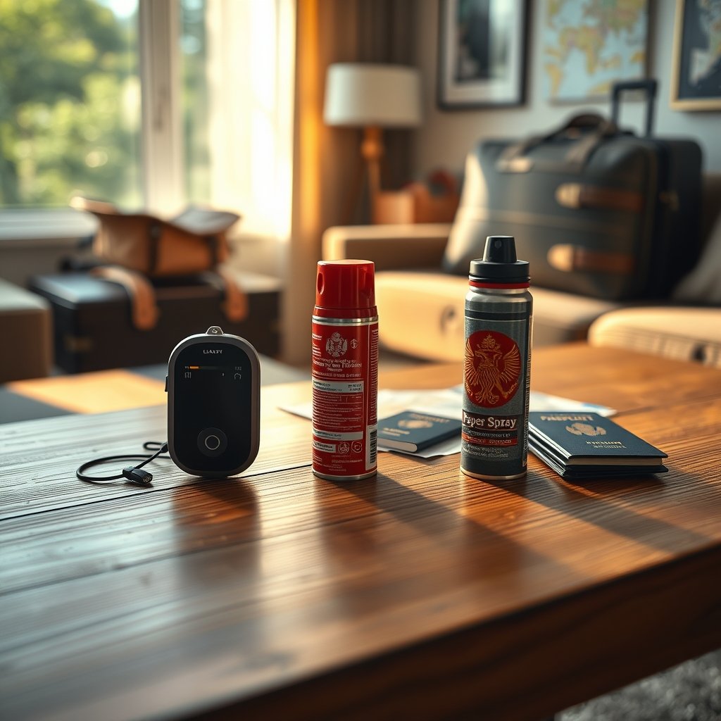 personal alarm vs pepper spray travel - Illustration 1