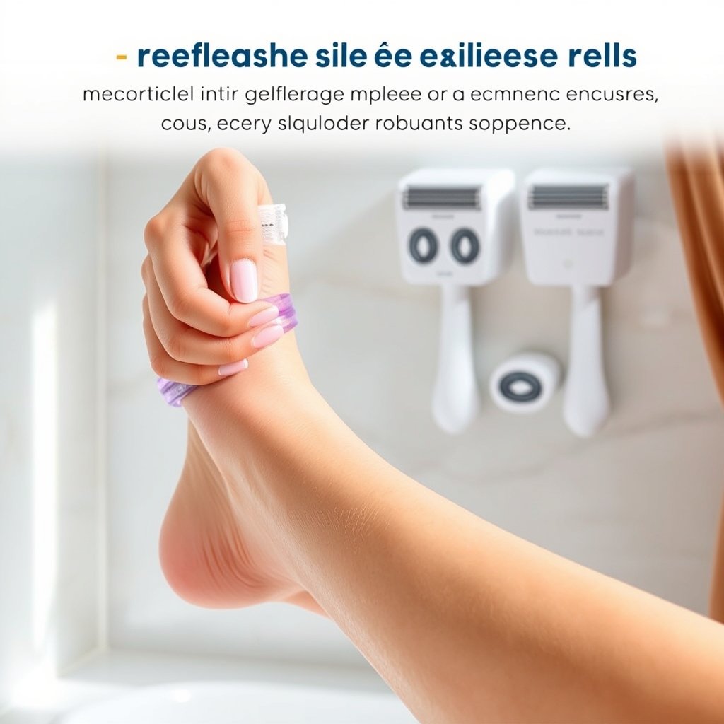 womens razor in action