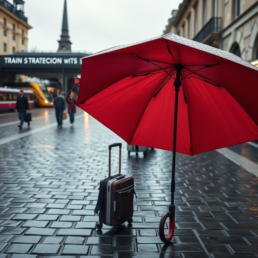best travel umbrella with safety features - Illustration 1