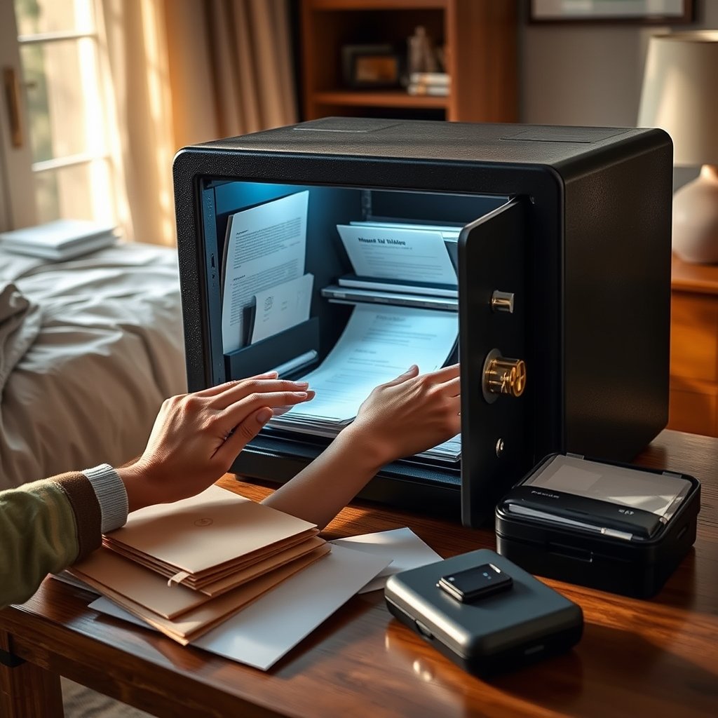 fireproof safe in action